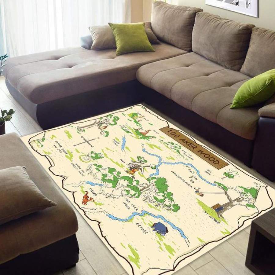 Winnie the pooh map Rug – HOME DECOR – BEDROOM LIVING ROOM DECOR