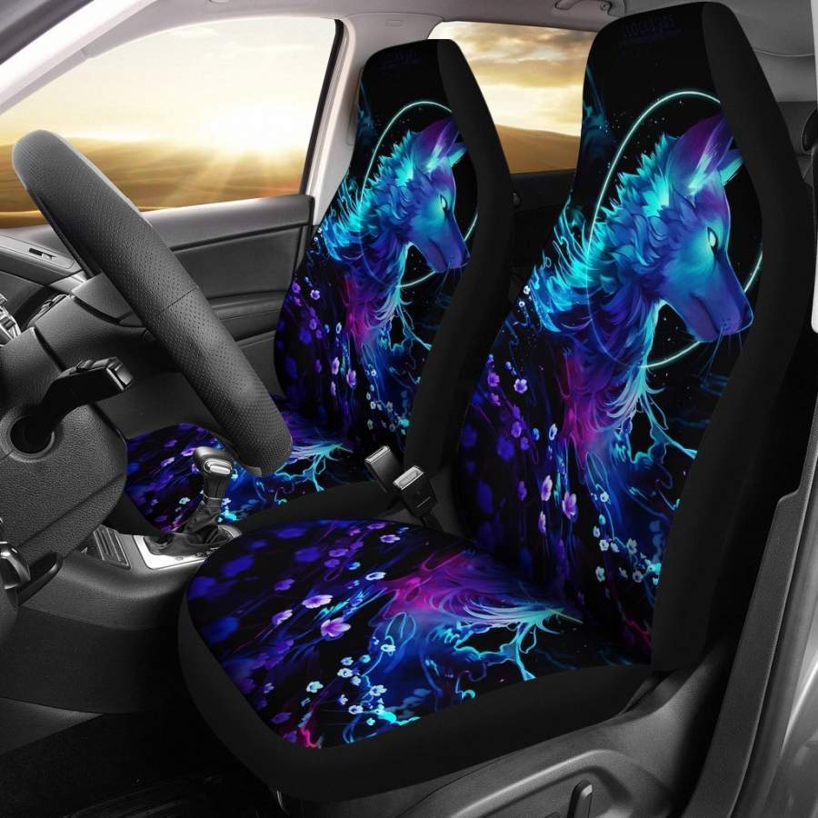 Wolf Digital Art Animal Car Seat Covers