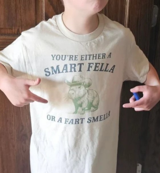 You Are Either a Smart Fella Or a Fart Smella Cabybara Tee Shirt Outfit, Shirt Outfit Idea