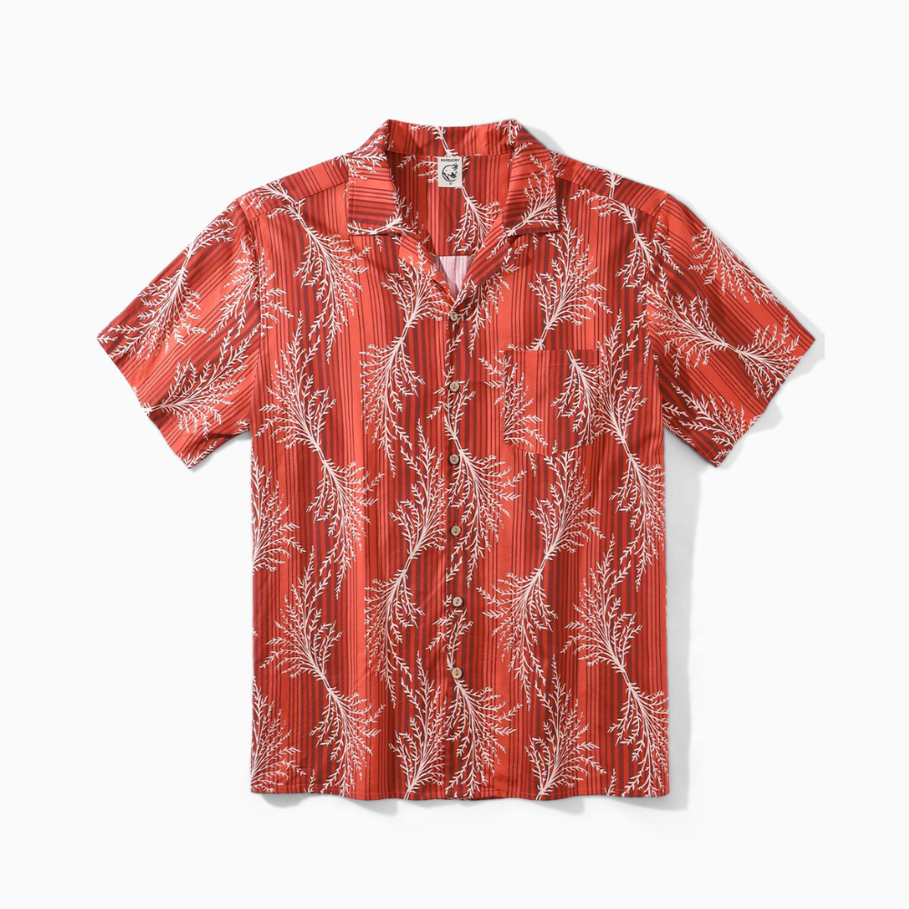 White Coral Pattern – Hawaiian Shirt