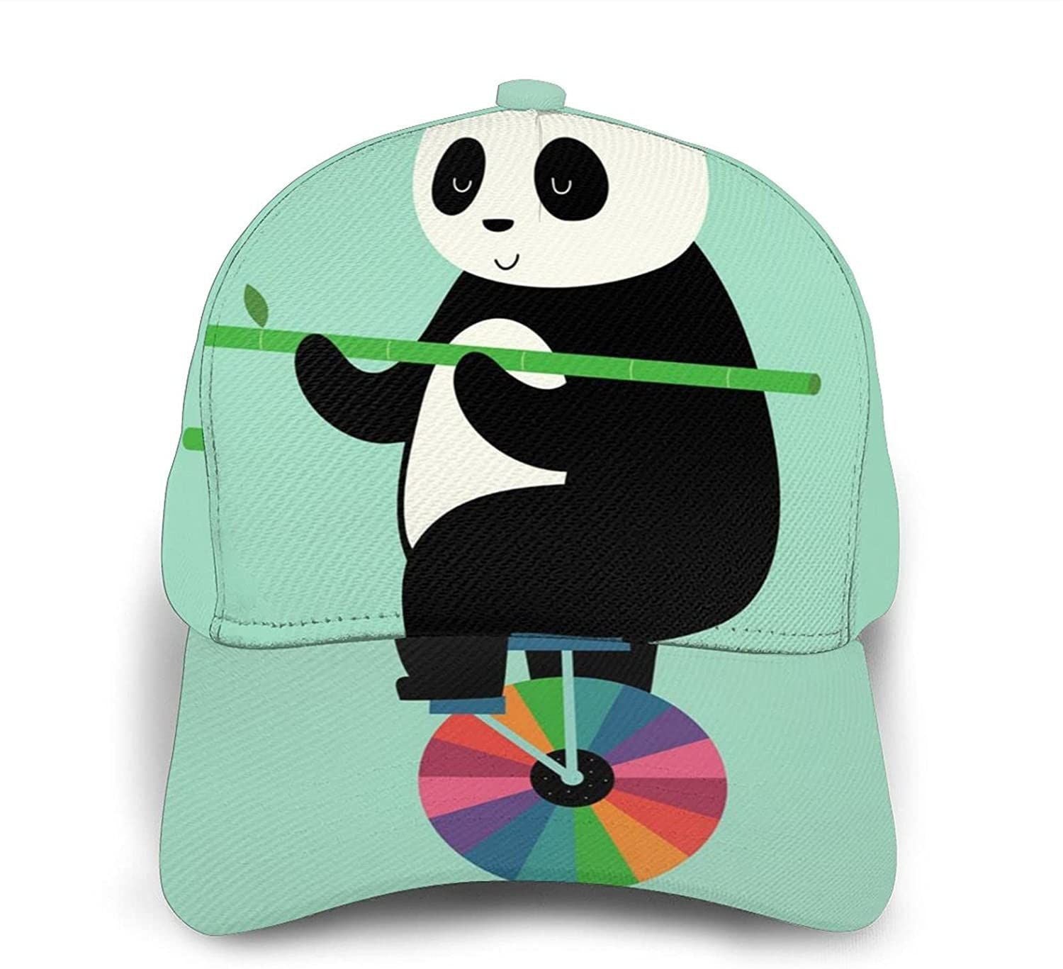 Wheelbarrow Panda Print Casual Baseball Cap Adjustable Twill Sports Dad Hats For Unisex