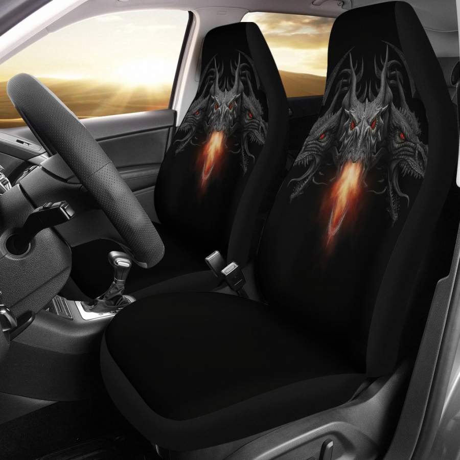 3 Dragon Heads Car Seat Covers