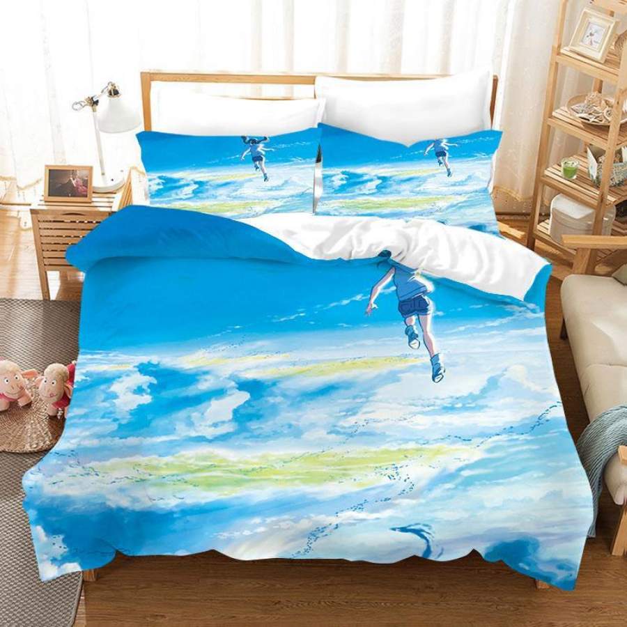 3D Animation Scene Quilt Cover Set Bedding Set Duvet Cover Pillowcases A214 LQH