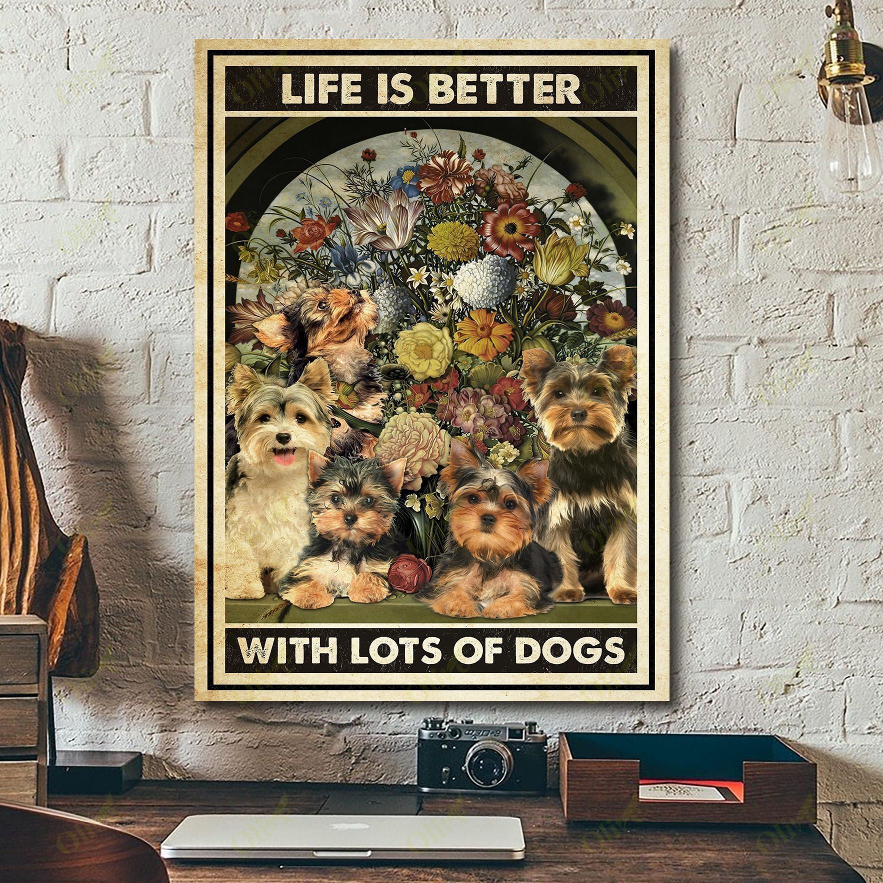 Yorkshire Terrier – Life Is Better With Dogs Canvas