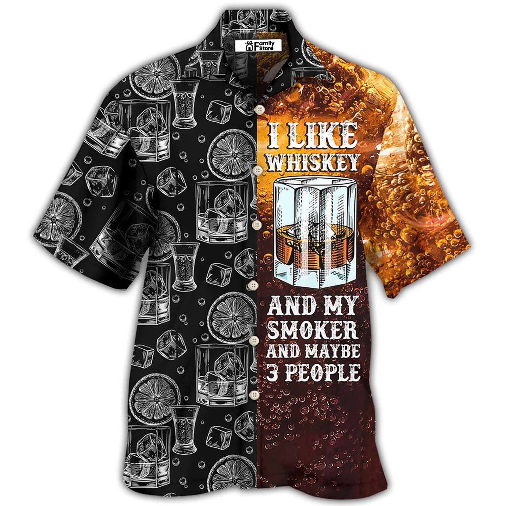 Wine Whiskey I Like Whiskey And My Smoker – Hawaiian Shirt