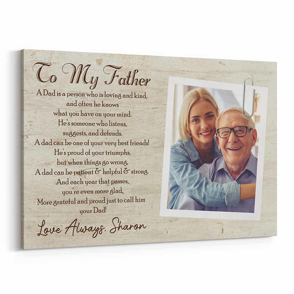 What Is A Dad Poem Photo Canvas Print