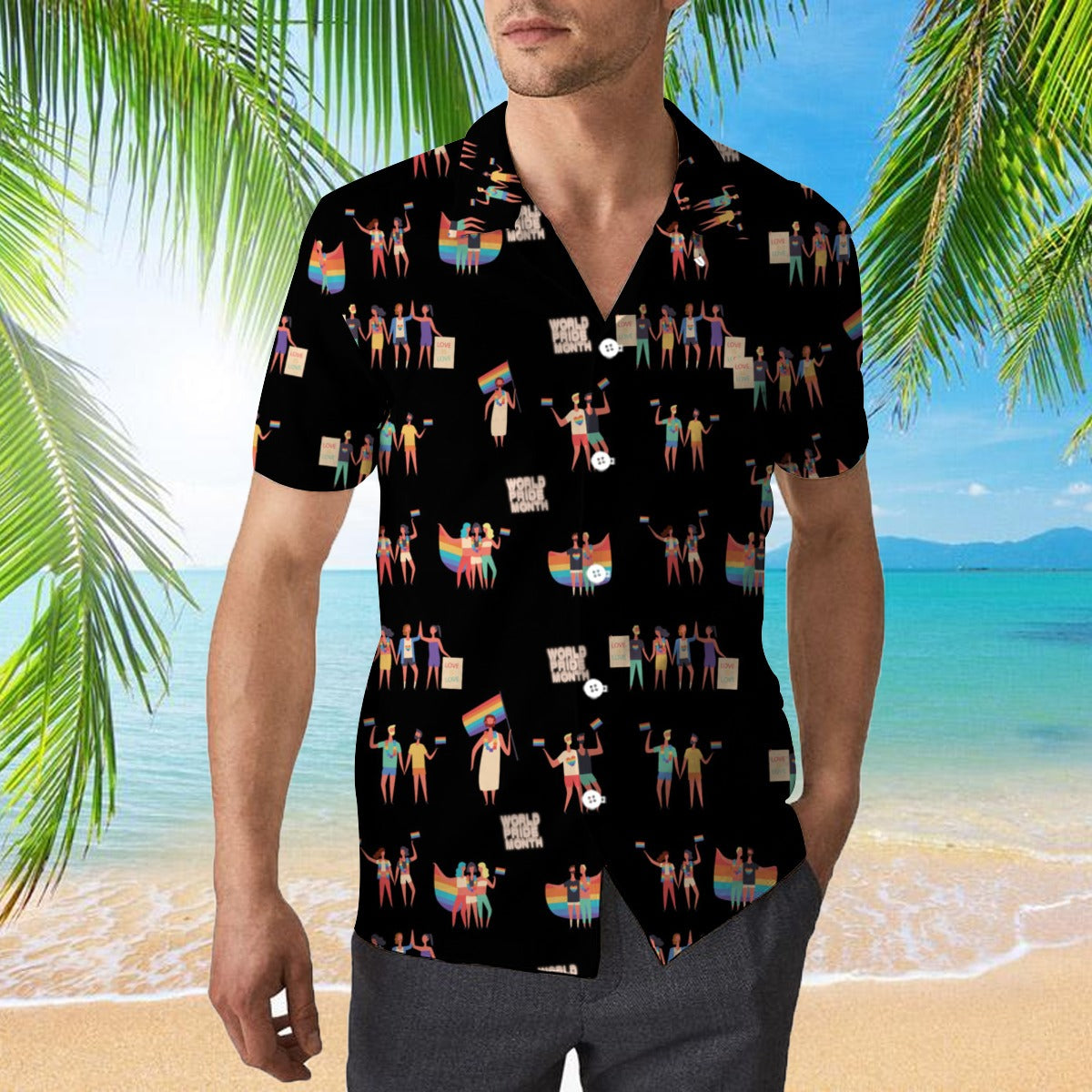 World Pride Month Hawaiian Full Print Shirt, Beach Hawaii Lgbt Pride Shirt