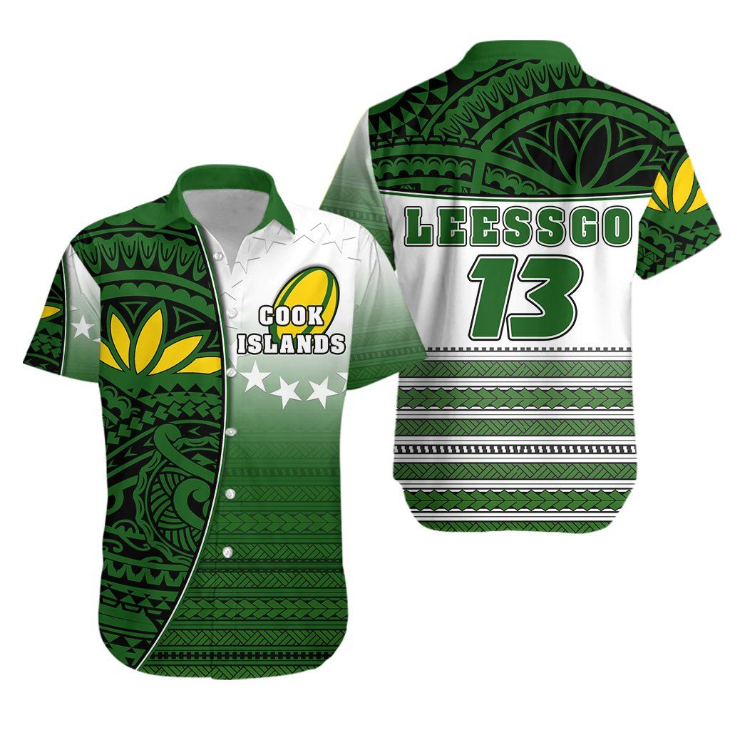 (leessgo) Cook Islands Rugby Hawaiian Shirt Impressive Version K13