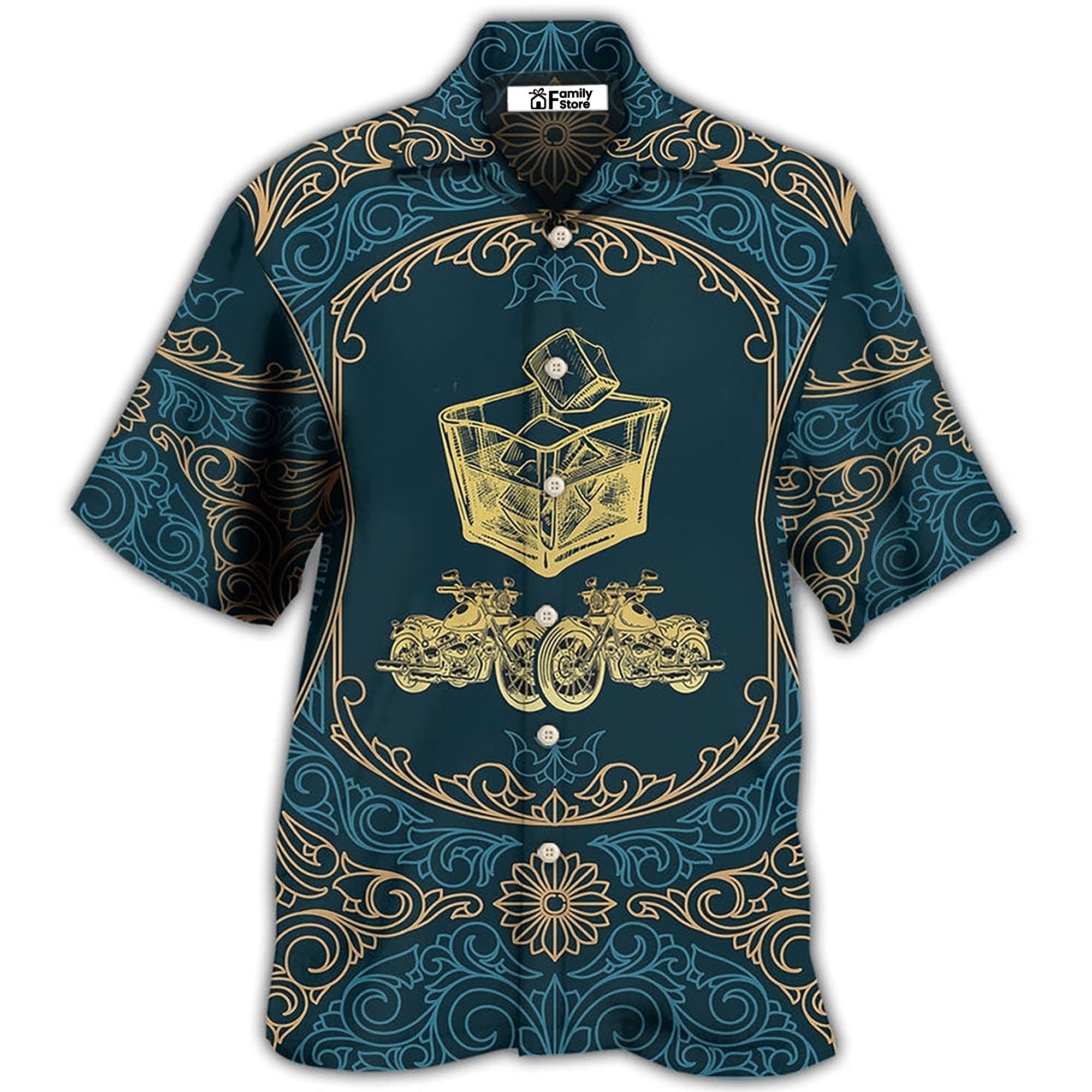 Wine Rum I Like Rum And Motorcycles – Hawaiian Shirt