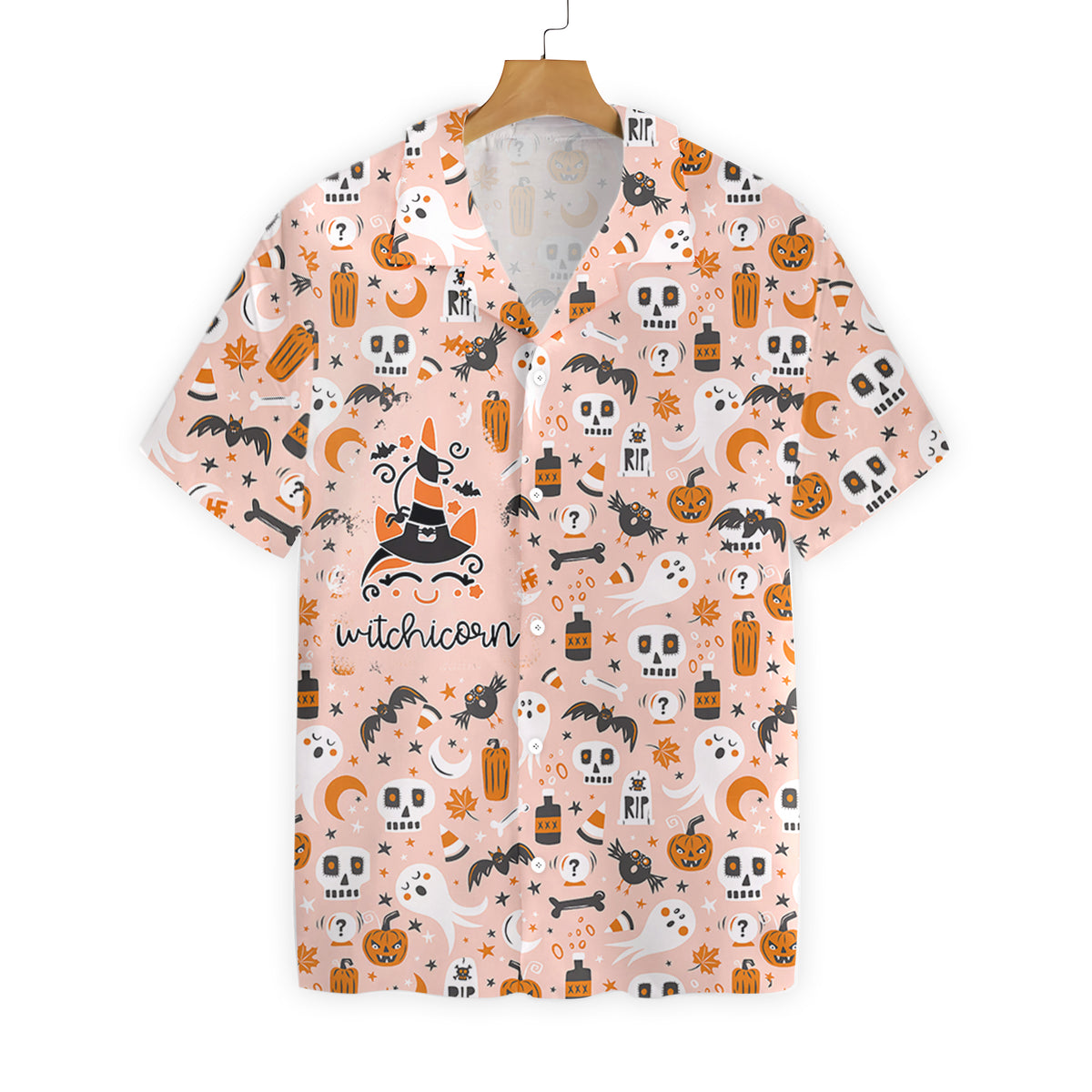 Witchicorn Halloween Unicorn Hawaiian Shirt