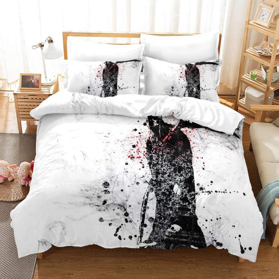 3D Abstract Black Skull Quilt Cover Set Bedding Set Duvet Cover Pillowcases A190 LQH