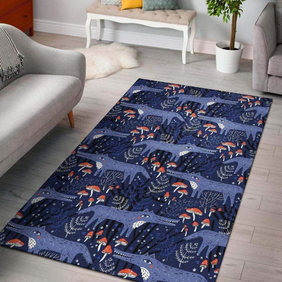 Wolf Cartoon CL12101647MDR Rug