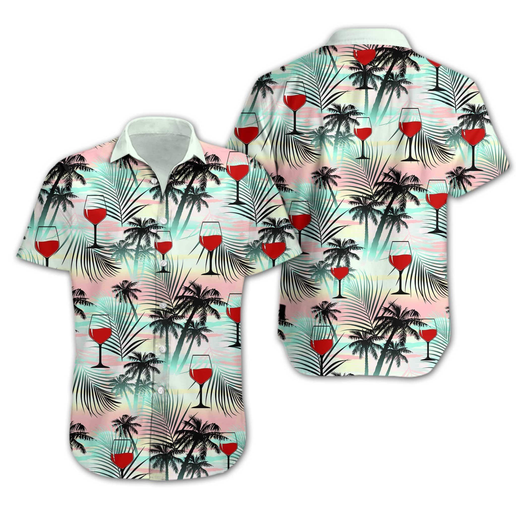 Wine Beach Tropical Full Printing Hawaiian Shirts #2809h