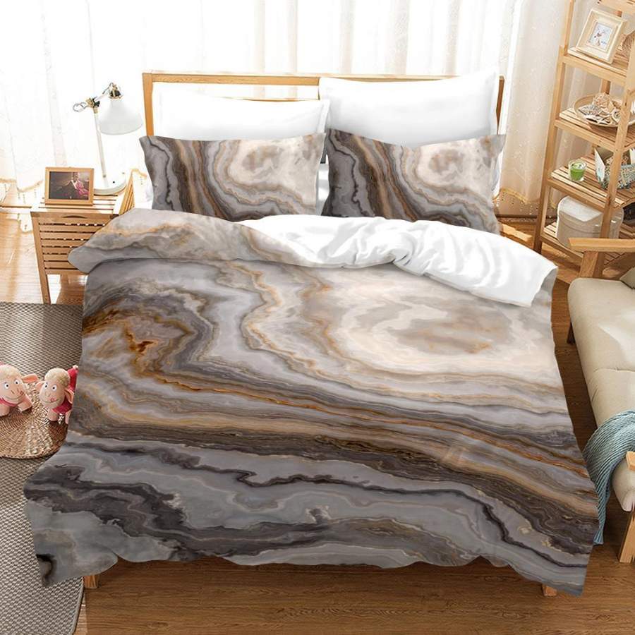 3D Abstract Pattern Marble Quilt Cover Set Bedding Set Duvet Cover Pillowcases A415 LQH