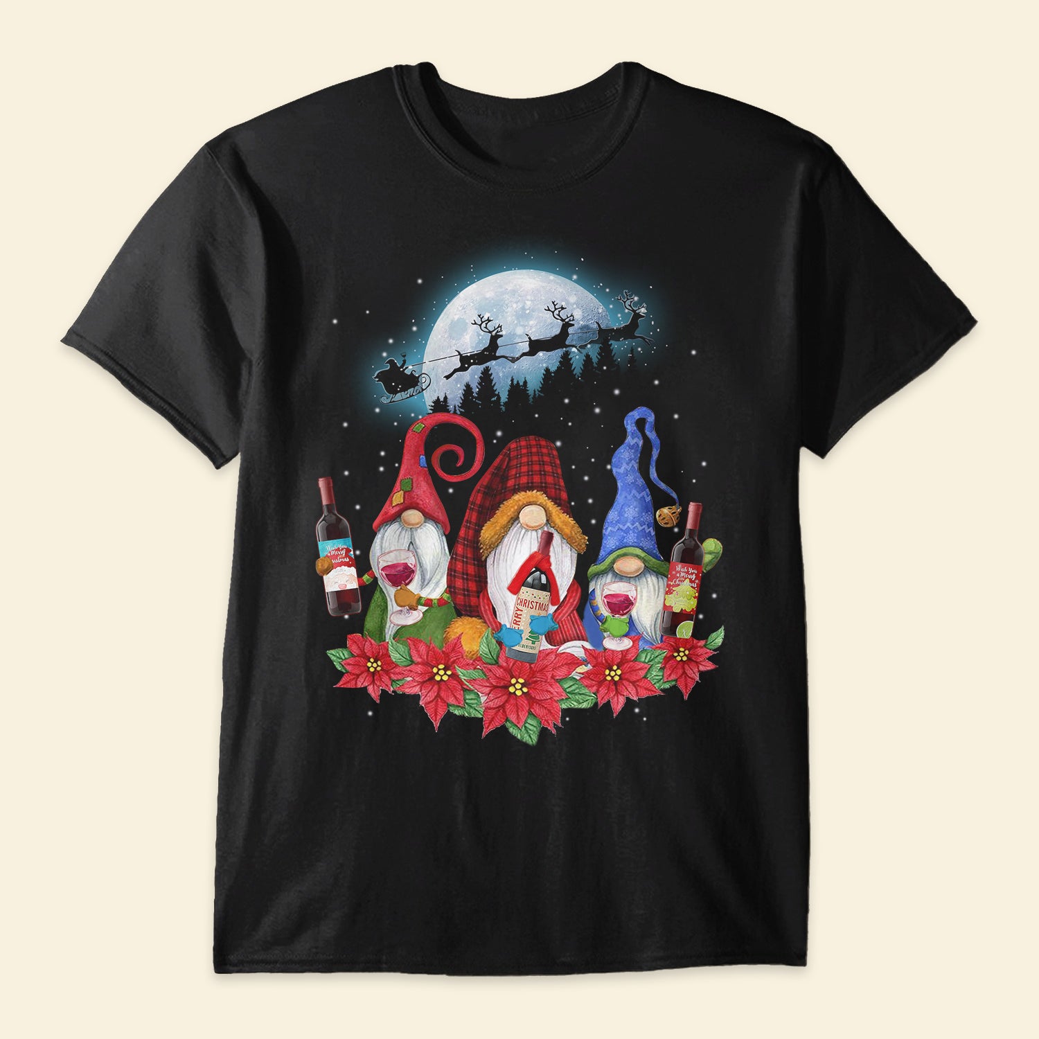 Wine Gnome Happy Christmas – Shirt