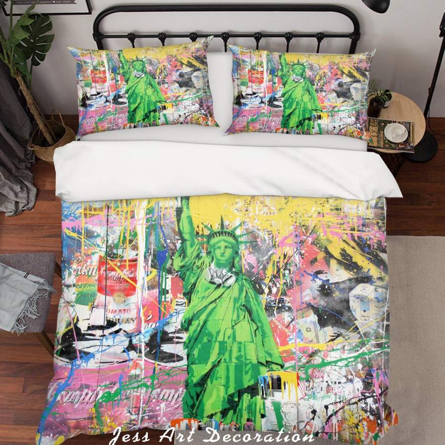 3D  Liberty Green Quilt Cover Set Bedding Set Duvet Cover Pillowcases  ZY D83