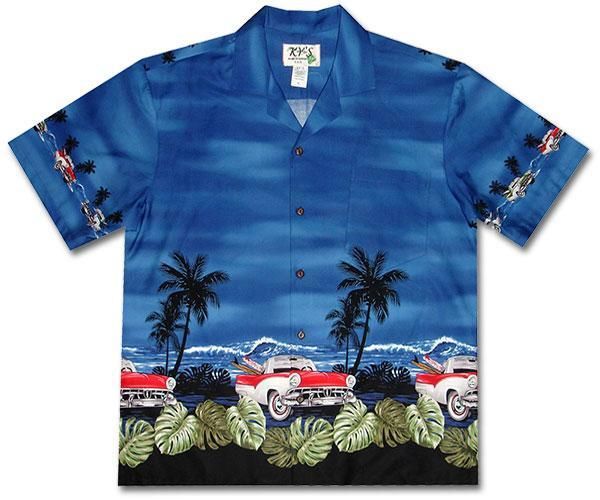 White Walls And Surfboards Blue Hawaiian Shirt