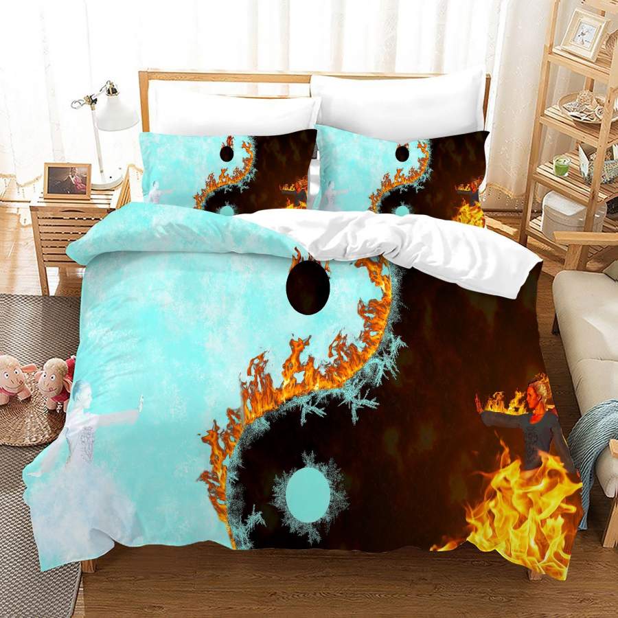 3D Black Blue Tai Chi Eight Diagrams Quilt Cover Set Bedding Set Duvet Cover Pillowcases SF67