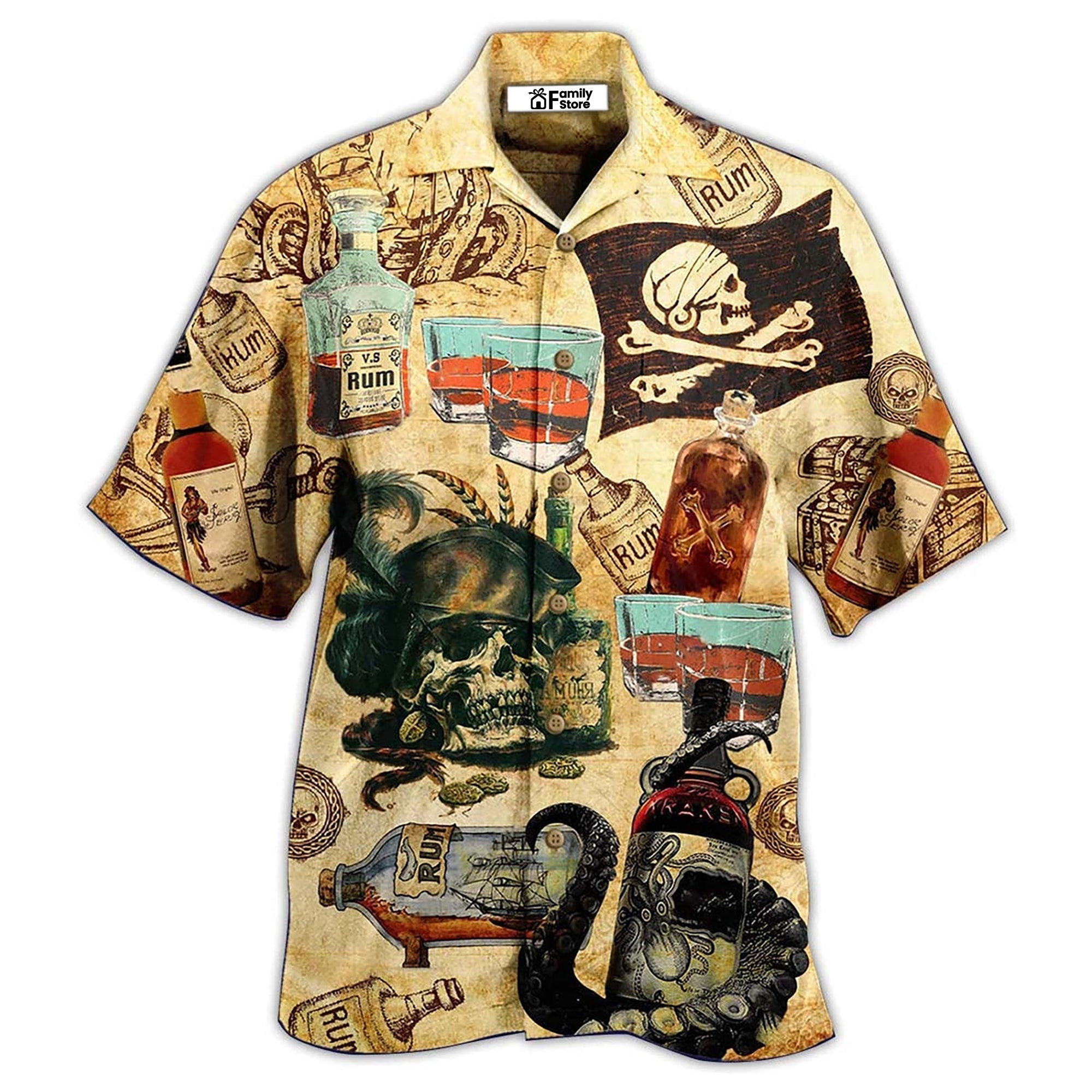 Wine And Skull My Life – Hawaiian Shirt