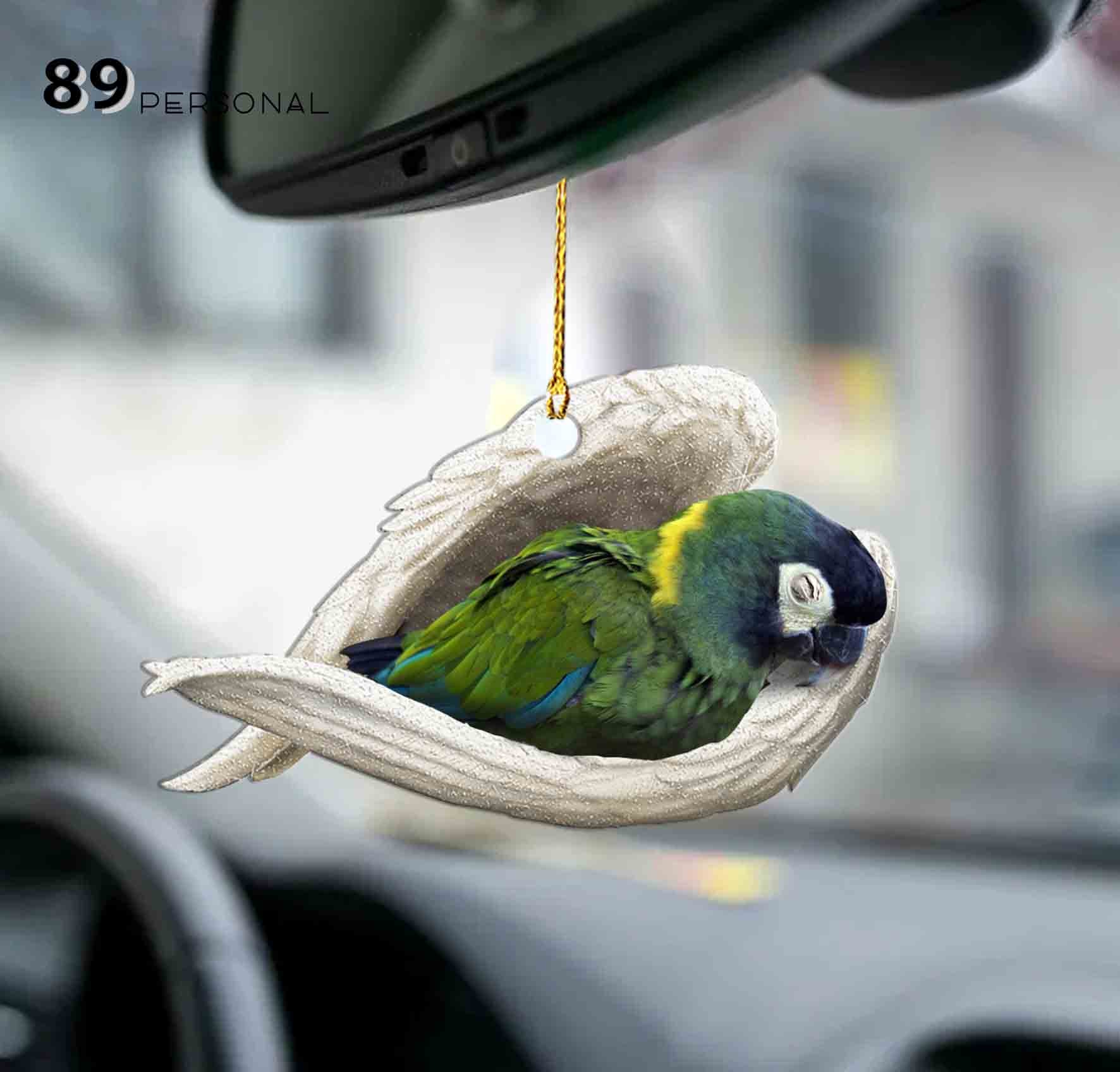 Yellow Collared Mini Macaw Sleeping Angel – One Side Ornament