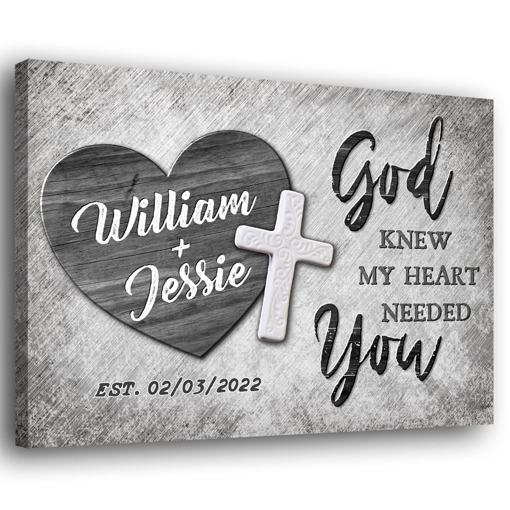 Wife Husband Couple God Anniversary Meaningful Personalized Canvas