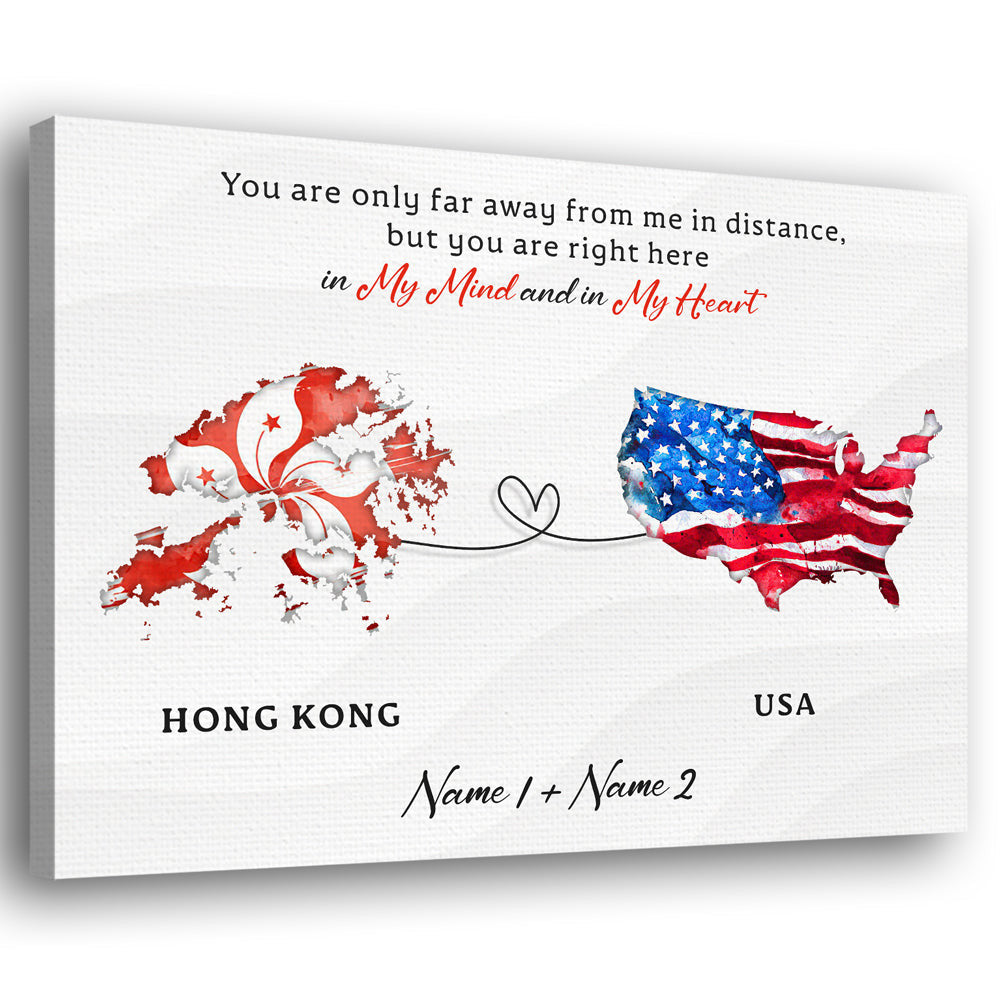 You Are Right Here In My Heart Hong Kong Expats Personalized Canvas