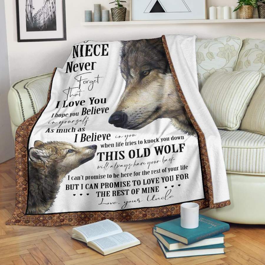 Wolf Quilt Forget Who You Are  Never Premium Blanket