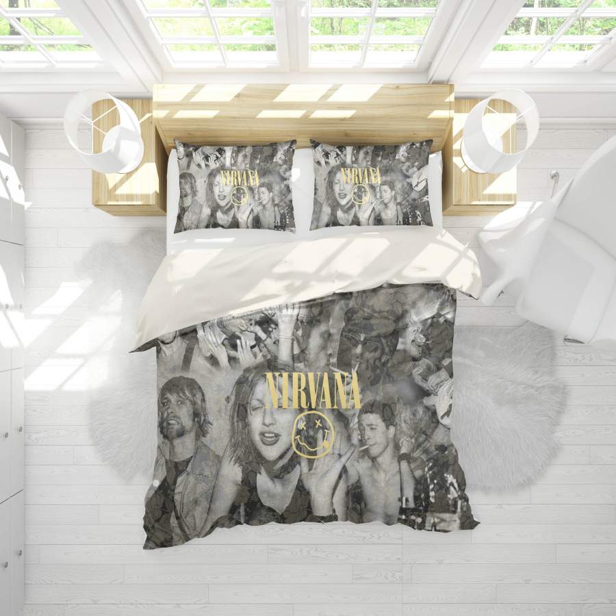 3D Band Nirvana Quilt Cover Set Bedding Set Pillowcases 161