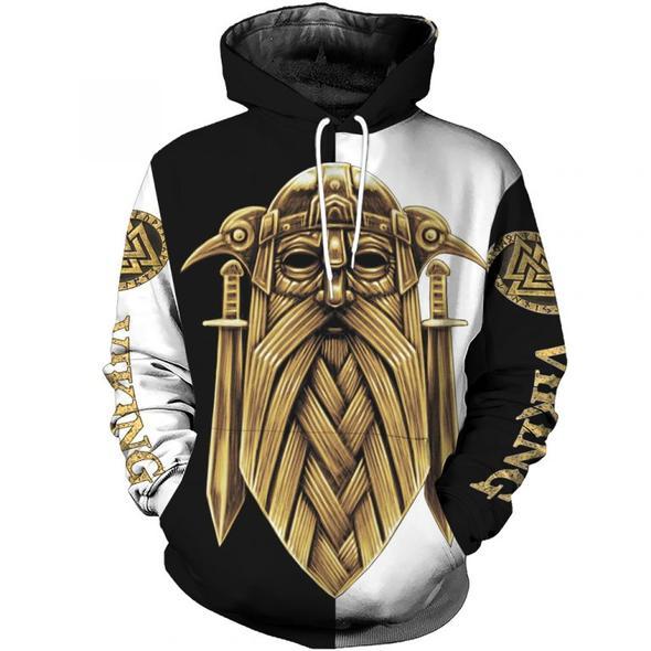 White And Yellow Vikings Hoodie