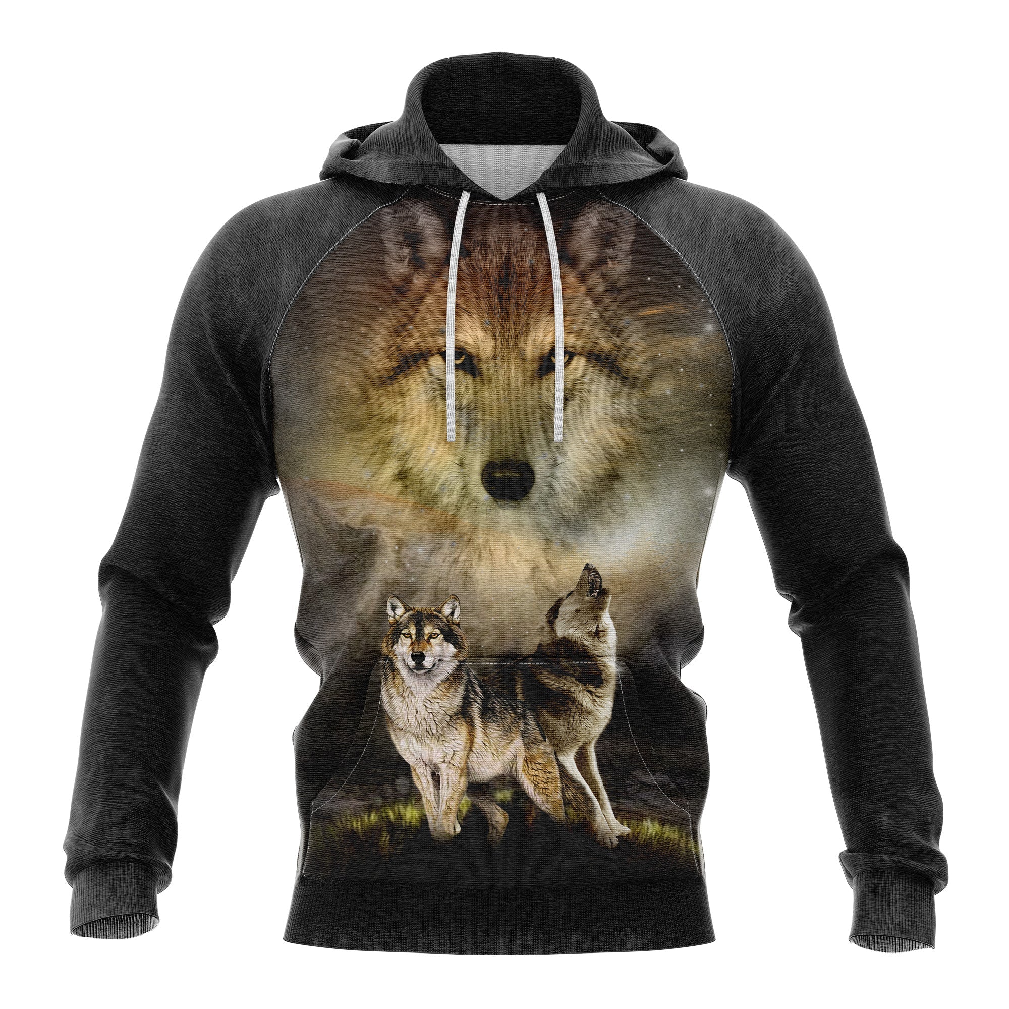 Wild Wolf Night Hoodie For Men And Women