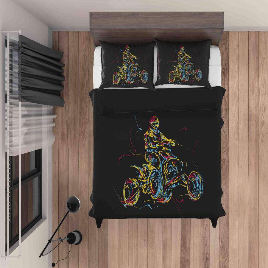 3D Abstract Colorful Ride Quilt Cover Set Bedding Set Pillowcases LQH A001