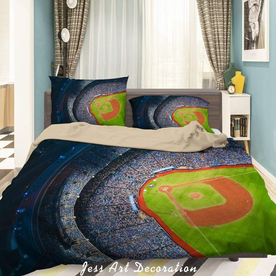 3D American Football Field Quilt Cover Set Bedding Set Duvet Cover Pillowcases A162 LQH